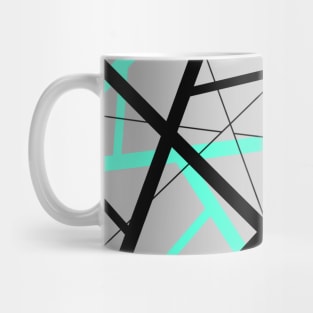 Turquoise/Silver/Black Pattern Mug